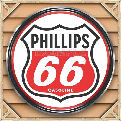PHILLIPS 66 GAS STATION SIGN REMAKE SQUARE ALUMINUM SIZE OPTION UP