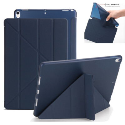 Flip Smart Leather Slim Origami Case Cover For iPad 7th 8th 9th Gen  Case