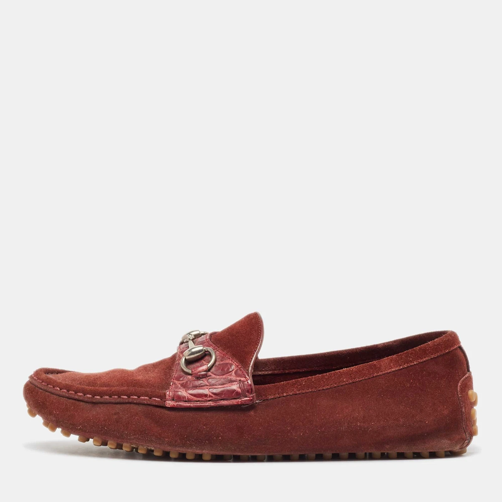 Mocassins à enfiler en daim Gucci taille 43