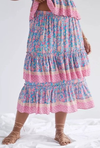 ANTHROPOLOGIE Plenty by Tracy Reese Meadow Stufenrock Größe M