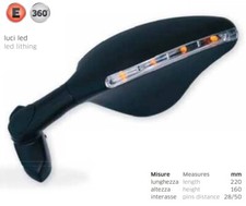 COPPIA SPECCHIETTI RETROVISORE SUZUKI GSX R 600 750 CON FRECCE A LED INTEGRATE