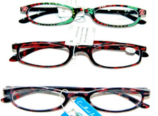 3 Lady /Girl Reading Glasses Power 1.25 Fashion colors compact thin frame