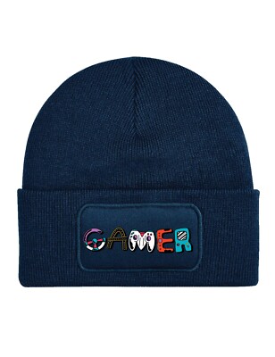 Unisex Beanie Mütze mit Beanie Gamer Druck als Geschenk für Herren & Damen