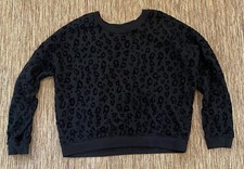Victoria's Secret Pink Sweatshirt Womens Large Cheetah Animal Print Purple