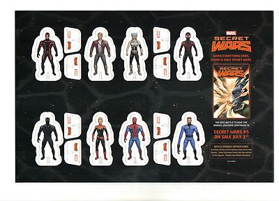 Secret Wars Battle Standees 2015 (NM) Marvel, Secret Wars, Promotional Sheet