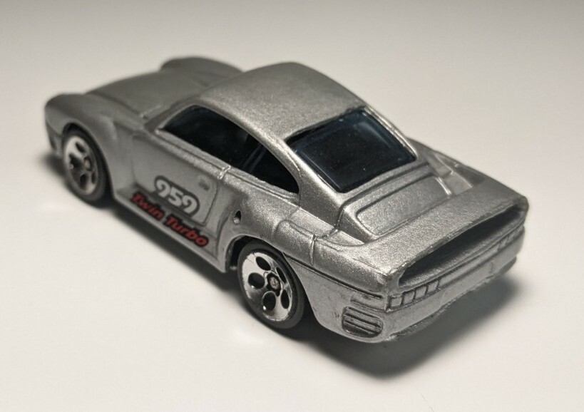 Vintage Hot Wheels Silver Twin Turbo PORSCHE 959 1/64 Diecast 5