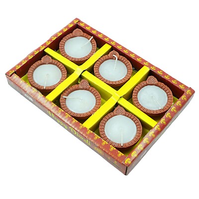 Avador Handmade Clay Diya Indian Puja Oil Lamp, Mitti Diya Lamp for Diwali Pooja