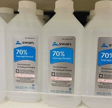 Lot of 3 First Aid Only Swan 70% Isoprophyl Alcohol - 16oz  $16.99  Exp 06/2026