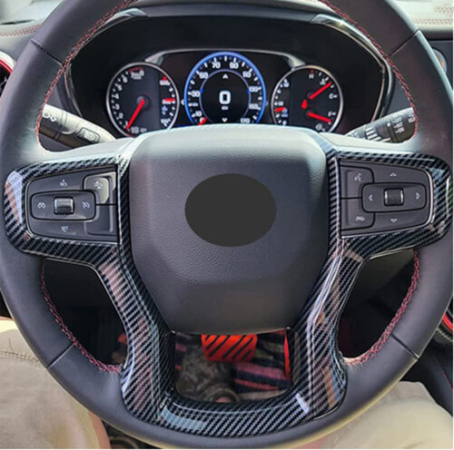 Carbon Fiber Style Steering Wheel Cover Trim Fit For Chevy Silverado 19-23 Tahoe - Bild 2 von 2
