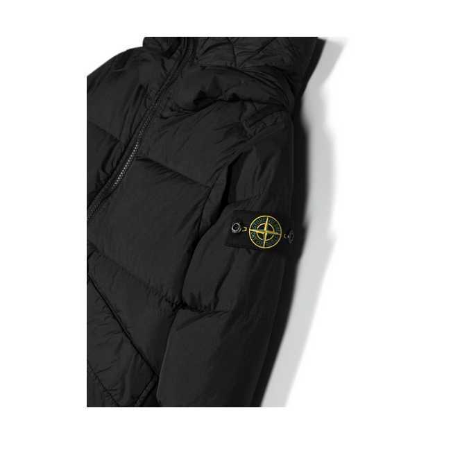 Stone Island Junior  Compass-motif padded jacket - BLACK image 3