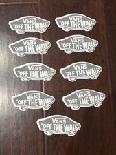9 Vans Off The Wall Stickers 4 in x 1.8 in Gray/White Classic Skateboard