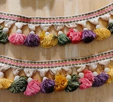 Fancy Tassel Trim Fringe 3.25" Multicolor 2 yds