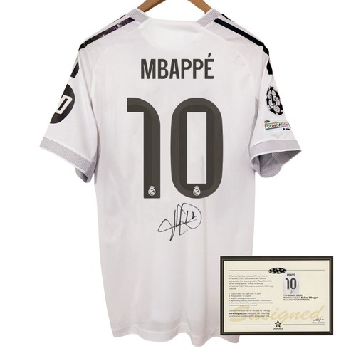 25 26 Real Madrid Mbappe No 10 UCL Signed Style Player Version Soccer Jersey