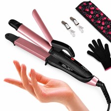 2 in 1 Hair Straightener and Curler, Ceramic Flat Iron  Mini Travel Iron