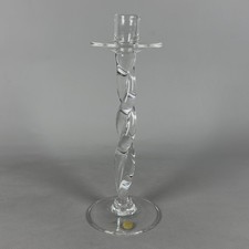 Candélabre En Cristal Allemand BLEIKRISTALL 24% PrimeForme Tige Torchon Vintage