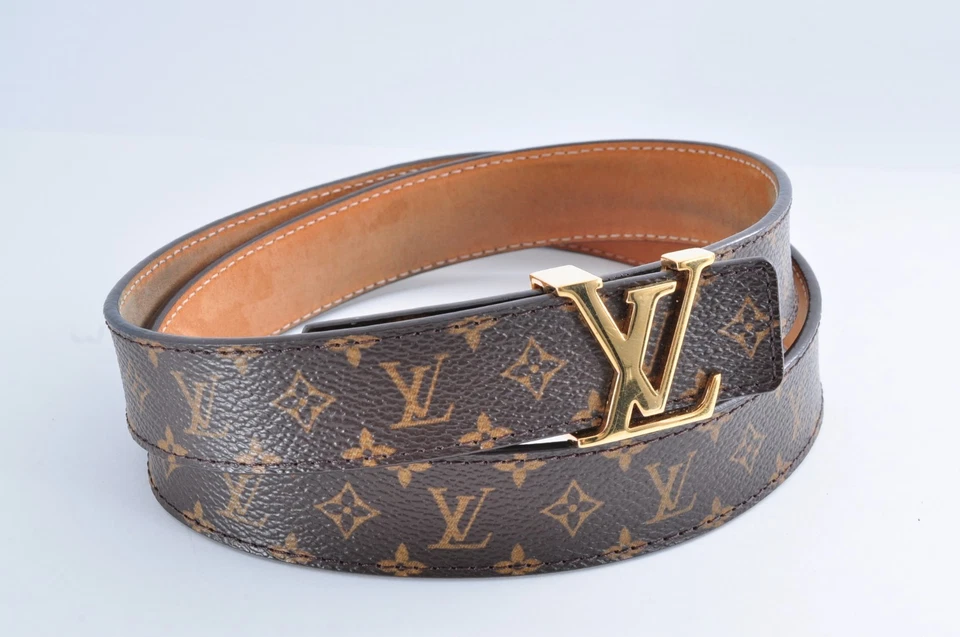 Authentischer Louis Vuitton M9781 Monogramm LV Initialen 25 mm Gürtel braun g... - Bild 1 von 4