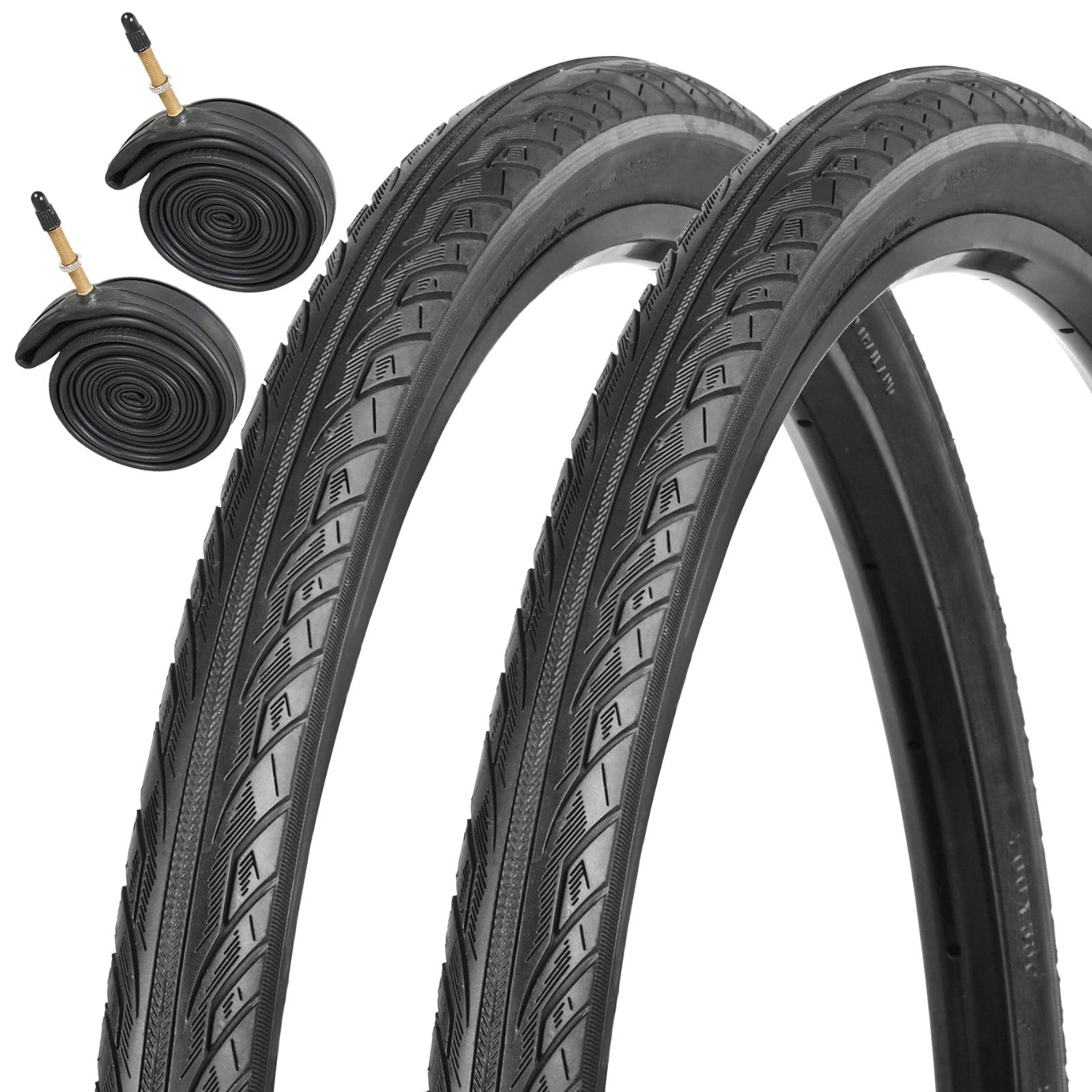 Nutrak Zilent 26 x 1.75 Urban 26 Inch Pair of Bike Tyres with Presta Tubes