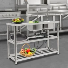 Restaurant Kitchen Sink Free Standing Stainless Steel Commercial Kitchen Sink