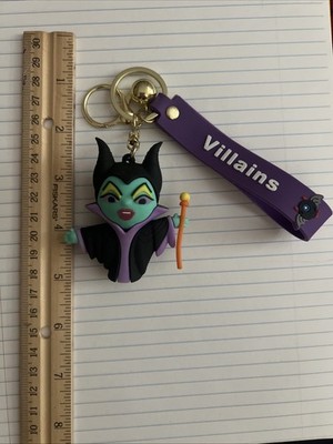 Malificent Rubber & Metal Keychain Disney Villains New! Fast Shipping!