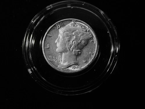 MERCURY SILVER DIME 1942 D, 1943 D, 1944 D, 1945 D, MS BU