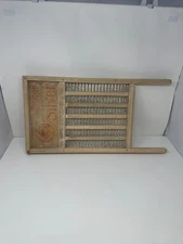 Vintage Primitive Rich-Con Silver 2072 Washboard Collectible Antique Decoration