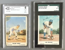 1961/62 Negro League LA Dodgers Bell Brand Chips Maury Wills Jim Gilliam Lot