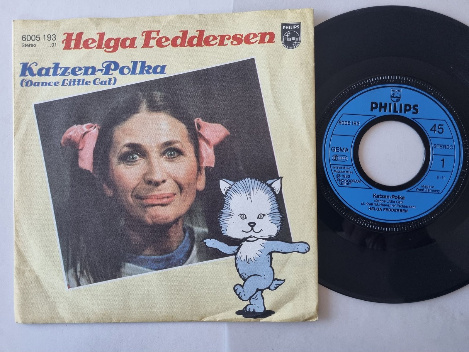 Helga Feddersen - Katzen-Polka 7'' Vinyl Germany