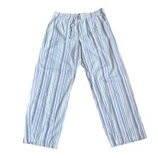 Gap Pajama Pants Women  s multicolor Stripes Elastic Waist size M