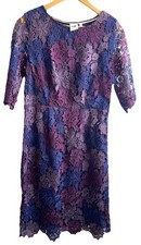 White stuff size 12 blue and purple lace floral dress stunning