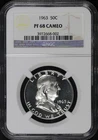 1963 Franklin Half Dollar NGC PF-68 Cameo
