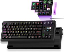 VSDINSIDE VSD K1 Pro Wired 87-Key Hot-Swappable RGB Mechanical Keyboard LCD Deck