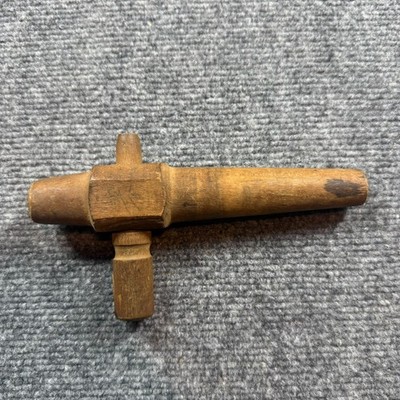 Vtg Wooden Barrel Bung Cask Keg Spigot Spout Tap 7''
