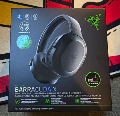 Razer Barracuda X Wireless Bluetooth Over-Ear Gaming Headset Boom Mic Black