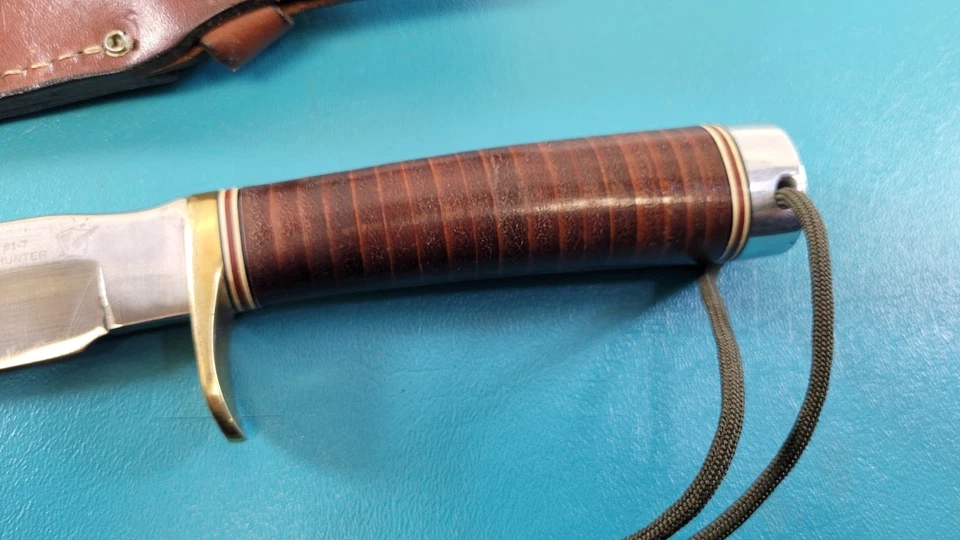 Cuchillos Blackjack Modelo 1-7 Cuchillo de Cazador Clásico Effingham IL y Funda TR538 Foto 3 de 4