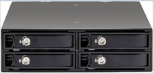 Syba SY-MRA25038 4 Bay 2.5” SATA Drive Mobile Rack Mount for 5.25" Drive Bay