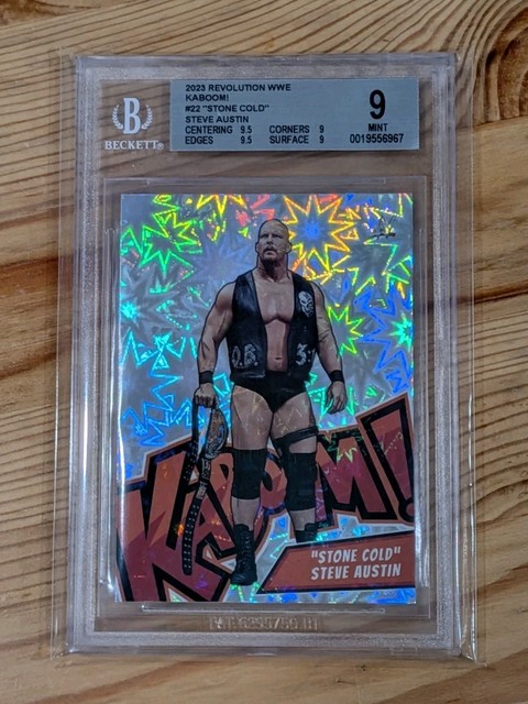 STONE COLD STEVE AUSTIN 2023 Panini Revolution WWE KABOOM! BGS 9 Mint .5 Away 🍻