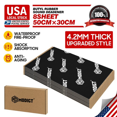 #ad 168mil Car Sound Deadener Mat Proofing Butyl Insulation Material Kill Noise NEW $41.99