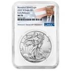 2022-W $1 1-oz Burnished American Silver Eagle NGC MS70 ER Trump Label