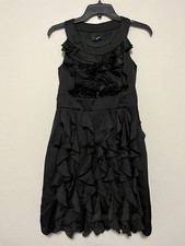 Max And Cleo Women’s Size 8 Dress Black Sleeveless Ruffled