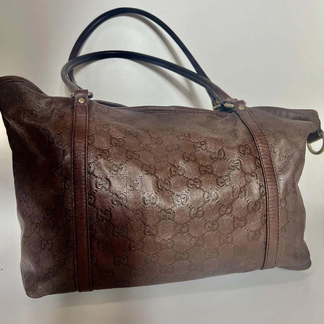 Gucci sac fourre tout en cuir sac à main bandoulière motif Gg créateur cuir italien