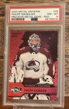 2020-21 Skybox Metal Universe Precious Metal Gems Red /100 PMG Philipp Grubauer
