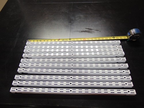 Rubbermaid Configuration Lot of 10 Dual Ended Upright 25" Track Extension Closet