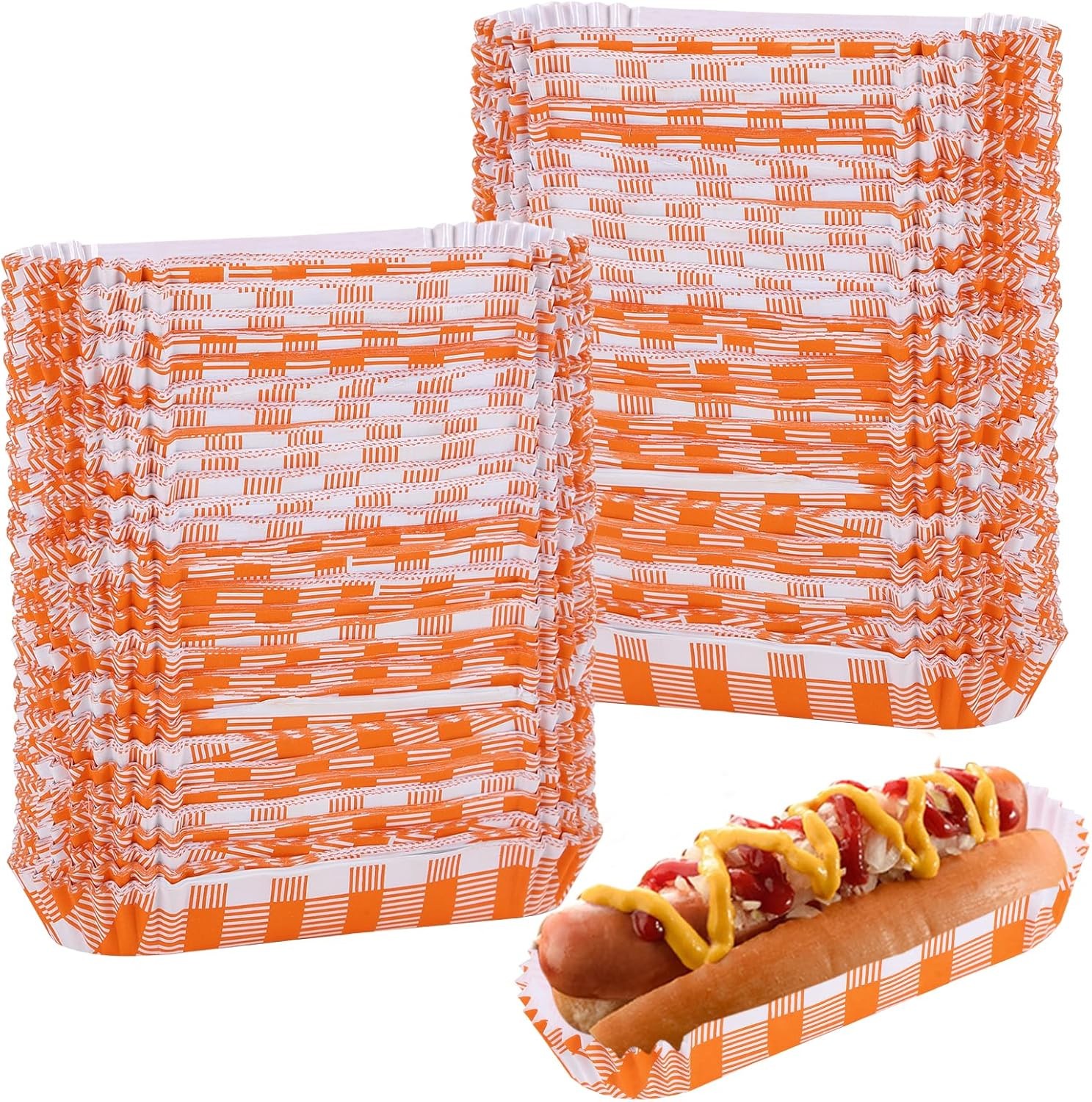 Trays Eco Friendly, Rectangular Orange