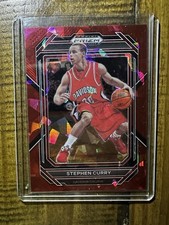2023 Panini Prizm Draft Pick #53 Stephen Curry Red Cracked Ice Prizm Color Match