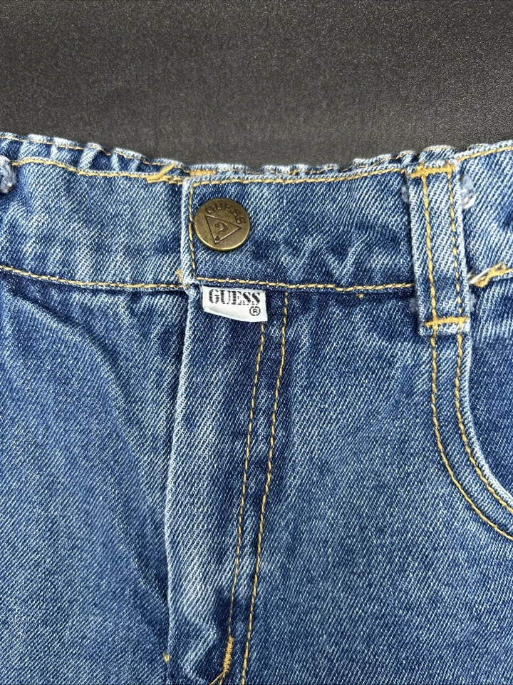 VTG Guess Jeans By Marciano Girls Ankle Zipper Medium-Wash Blue Punk - Image 3 of 4