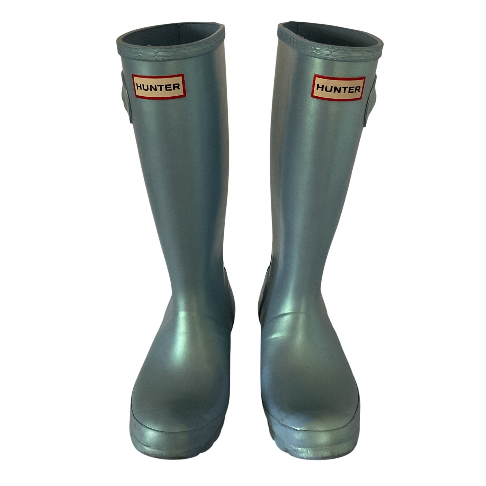 Hunter Rain Boots Original  Nebula Blue Iridescent Size 5B/6G (EU 37) Womens 6-image