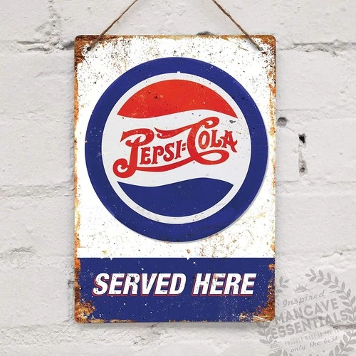 Pepsi Cola Replica Vintage Garage Kitchen Americana Tin Metal Signs Sign