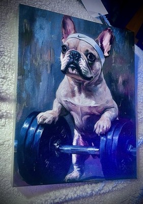 French Bull Dog Canvas Painting gym Dog Nike