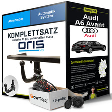 Anhängerkupplung ORIS abnehmbar für AUDI A6 Avant +E-Satz Kit NEU