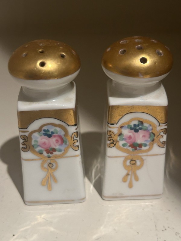 W Pickard Handpainted China Salt & Pepper Shakers made in Austria